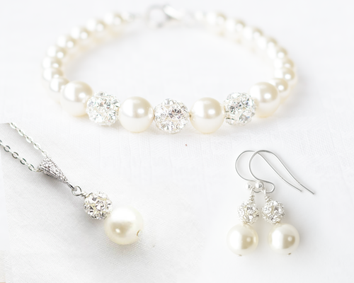 Pearl Bridesmaid Jewelry Set, Bridesmaid Gift Set