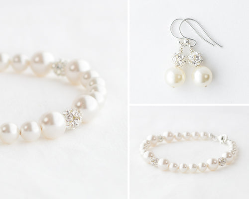 Pearl Bridesmaid Jewelry Set, Bridesmaid Gift Set