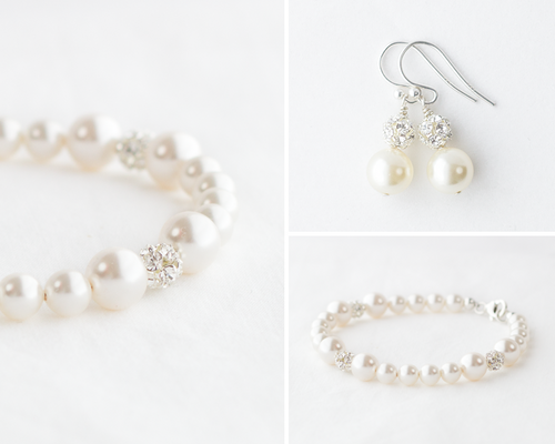 Pearl Bridesmaid Jewelry Set of 5, Bridesmaid Gift Set of 5