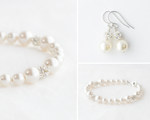 Pearl Bridesmaid Jewelry Set of 4, Bridesmaid Gift Set of 4