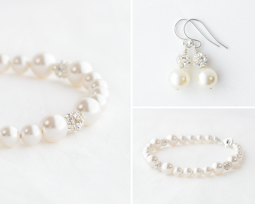 Pearl Bridesmaid Jewelry Set of 6, Bridesmaid Gift Set of 6